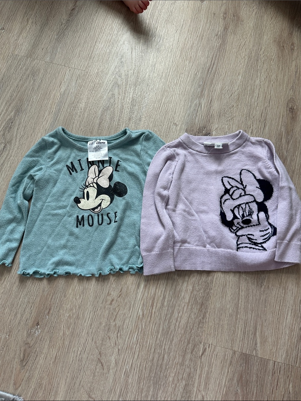 Disney Minnie Mouse Girls' Sweaters in Mint Green and Lavender